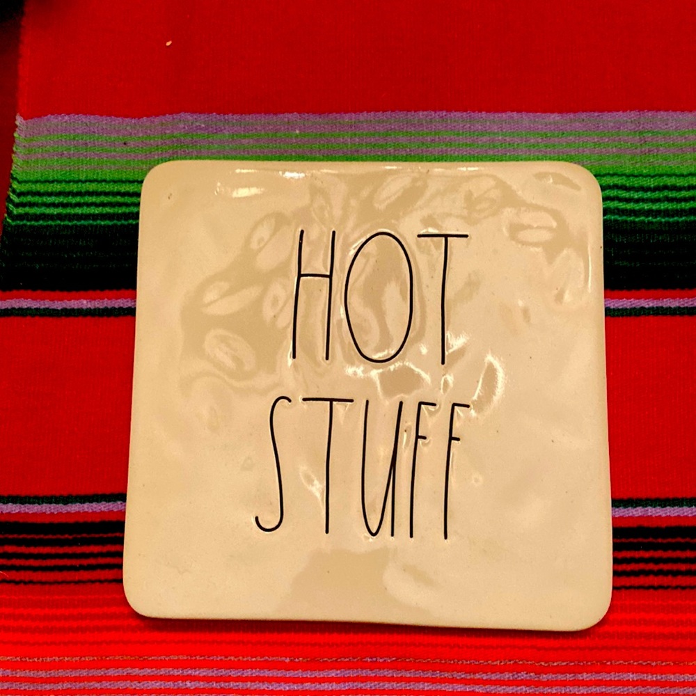 New Rae Dunn ceramic trivet HOT STUFF